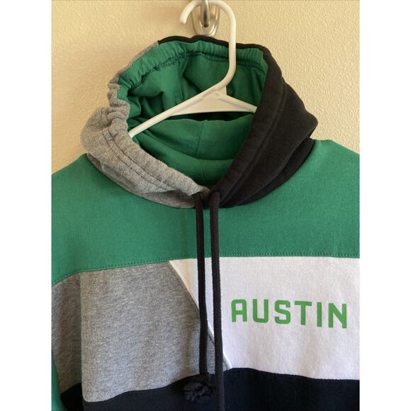 Austin FC Mitchell & Ness Colorblock Fleece Pullover Hoodie Adult Mens Small - Picture 4 of 12